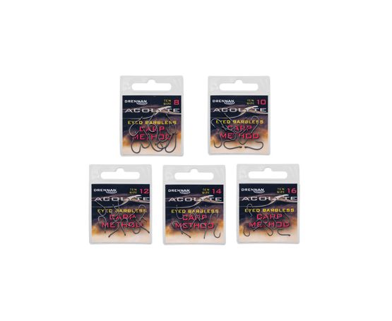Drennan Acolyte Carp Method Hooks - Barbless