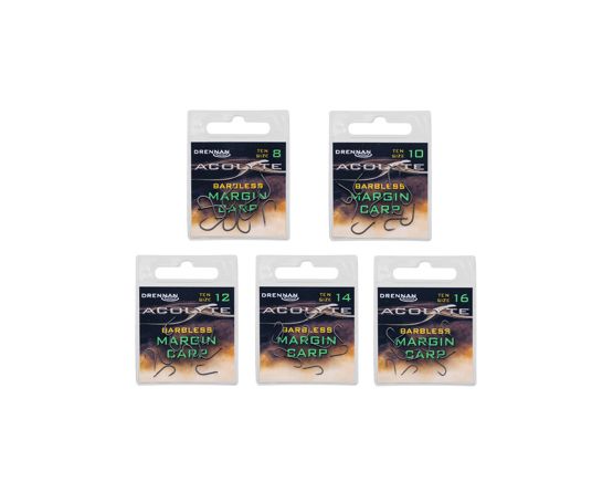 Drennan Acolyte Margin Carp Spade End Hooks - Barbless