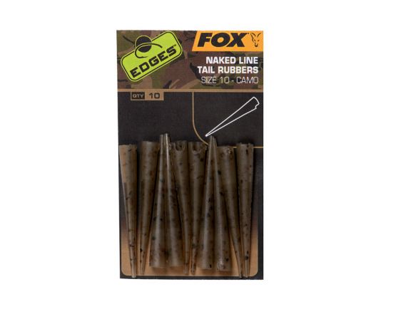 Fox Edges Camo Naked Tail Rubbers - Size 10