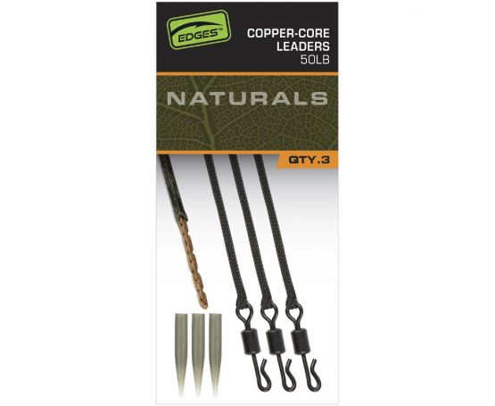 Fox Edges Naturals Copper-Core Leaders - 50lb