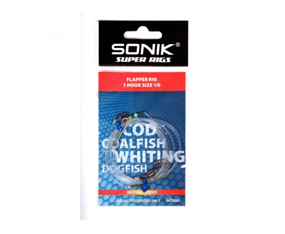 Sonik Sea Fishing Rig - Flapper 1 Hook Rig