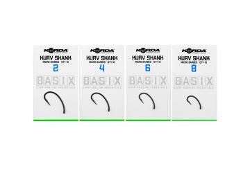 Korda Basix Kurv Shank Hooks - Barbed