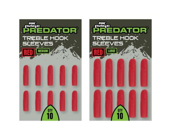 Fox Rage Predator Treble Hook Sleeves - Red