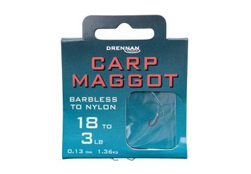 Drennan Hooks to Nylon Barbless - Carp Maggot
