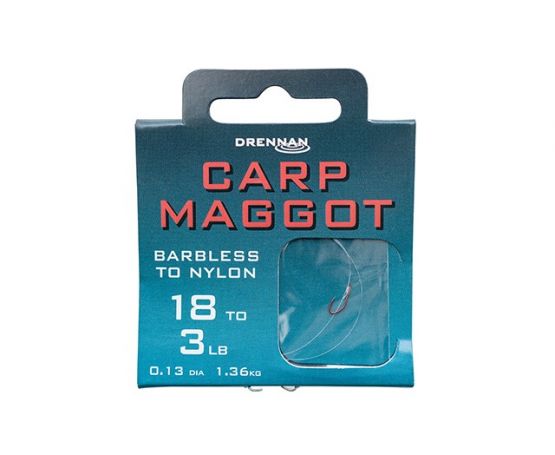 Drennan Hooks to Nylon Barbless - Carp Maggot