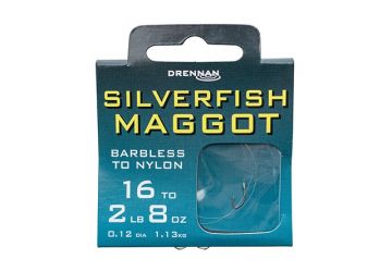 Drennan Hooks to Nylon Barbless - Silverfish Maggot