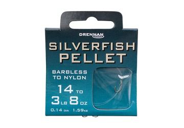 Drennan Hooks to Nylon Barbless - Silverfish Pellet Drennan Hooks to Nylon Barbless - Silverfish Pellet