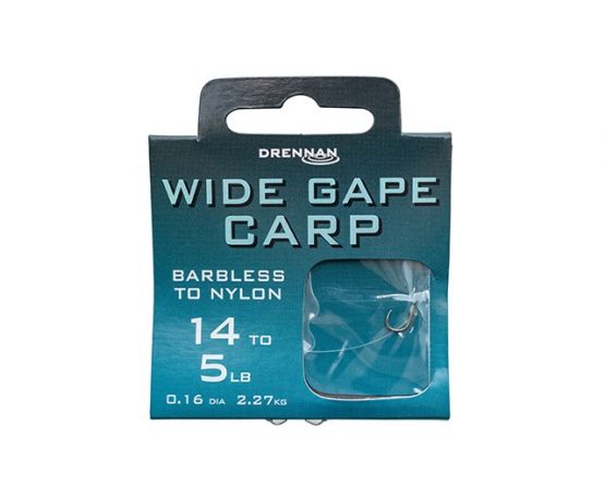 Drennan Hooks to Nylon Barbless - Wide Gape Carp