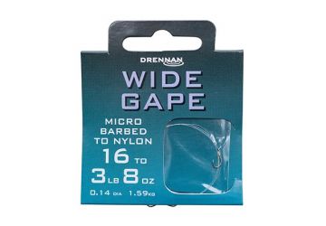 Drennan Hooks to Nylon Barbed - Wide Gape