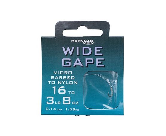 Drennan Hooks to Nylon Barbed - Wide Gape