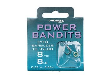 Drennan Hooks to Nylon Barbless - Power Bandits Drennan Hooks to Nylon Barbless - Power Bandits