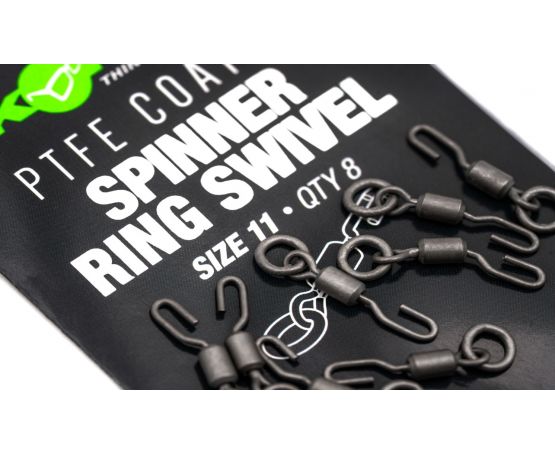Korda PTFE Spinner Ring Swivels Size 11 (8pcs)