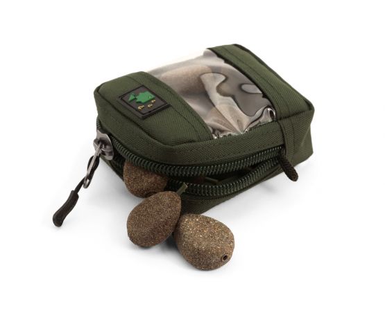 Thinking Anglers 600D Olive Solid Zip Pouch - Clear Front