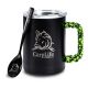 CarpLife Hand Finished Thermal Mug & Spoon - Black & Neon Paracord