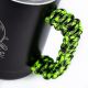 CarpLife Hand Finished Thermal Mug & Spoon - Black & Neon Paracord