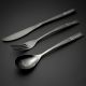 CarpLife Black Etched Cutlery Set
