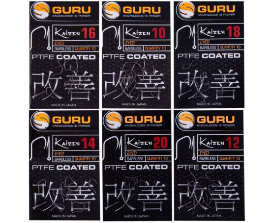 Guru Kaizen Eyed Hooks - Barbless