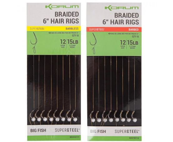 Korum Big Fish Braided Hair rigs 6"
