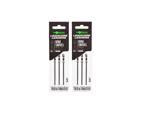 Korda Kable Leadcore Leaders Ring Swivel - 50cm