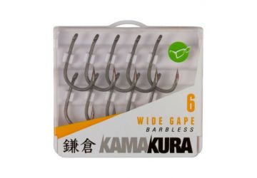 Korda Kamakura Wide Gape Hooks - Barbless