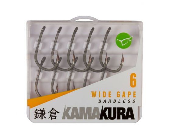 Korda Kamakura Wide Gape Hooks - Barbless