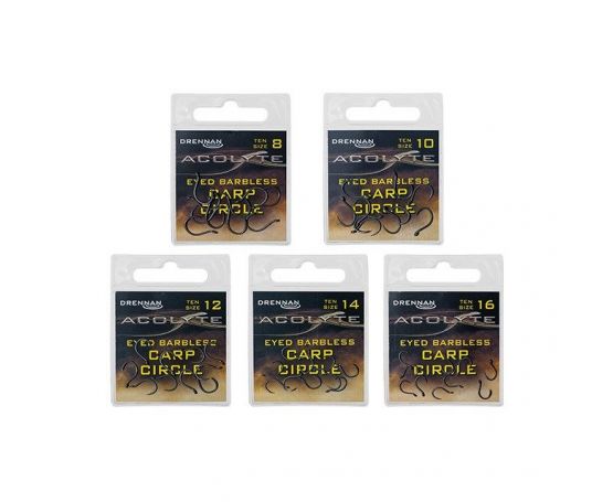 Drennan Acolyte Carp Circle Hooks - Barbless