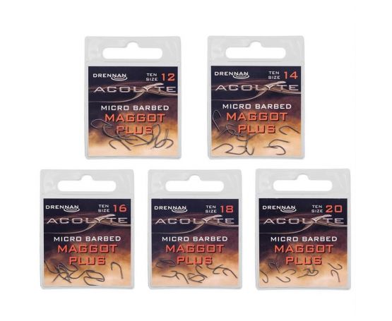 Drennan Acolyte Maggot Plus Spade End Hooks - Barbed
