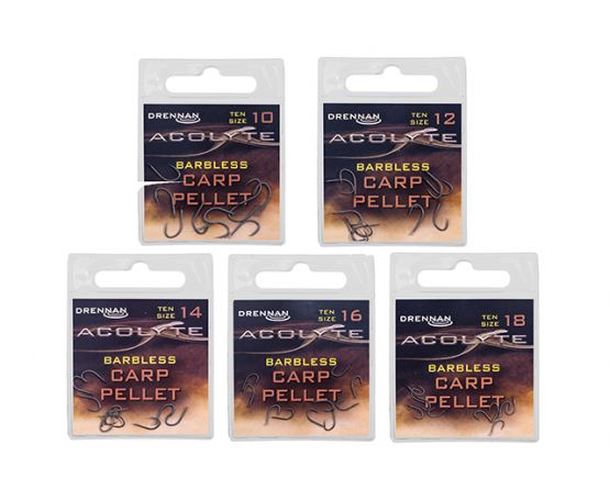 Drennan Acolyte Carp Pellet Spade End Hooks - Barbless