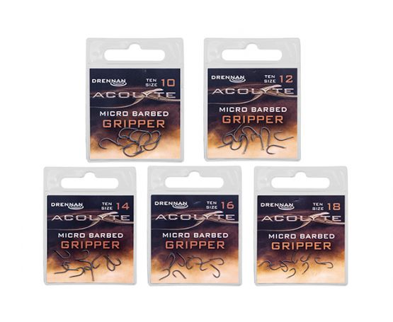Drennan Acolyte Gripper Spade End Hooks - Barbed