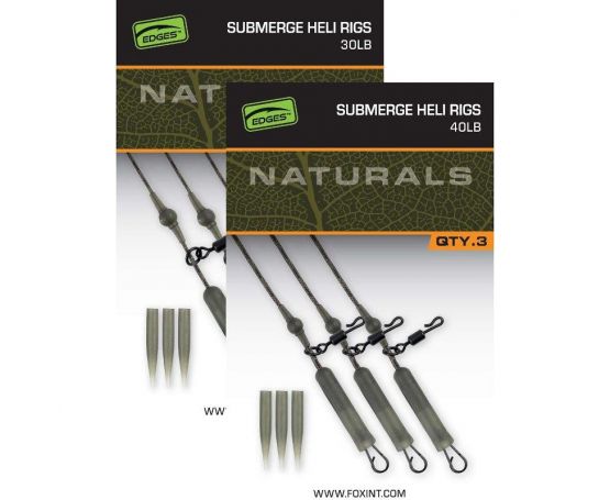Fox Edges Naturals Submerge Heli Rig Leaders