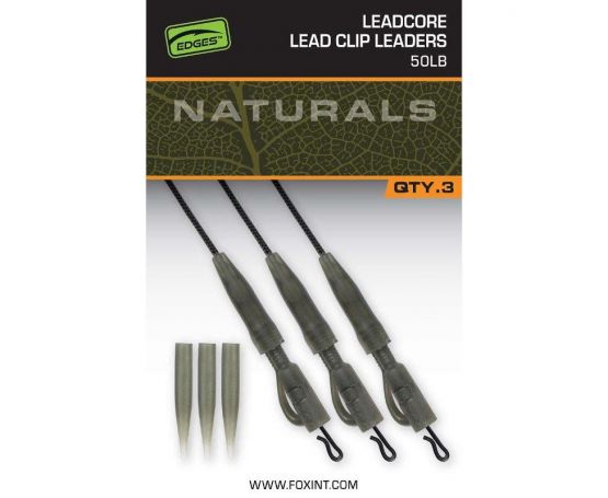 Fox Edges Naturals Leadcore Lead Clip Leaders
