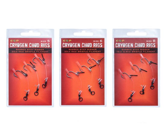 ESP Cryogen Chod Rigs with Screws - Barbless