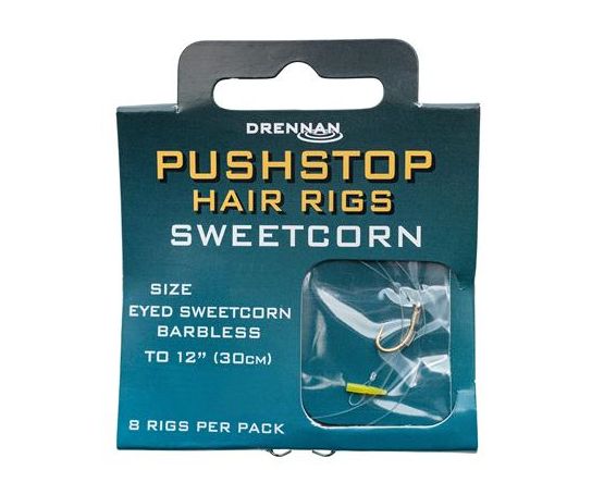 Drennan Pushstop Hair Rigs – Sweetcorn