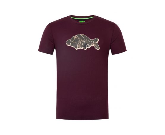 Korda Outline Tee Dark Burgundy