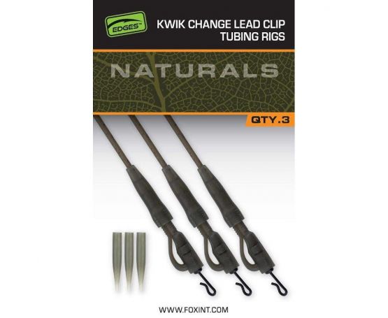 Fox Edges Naturals Kwik Change Lead Clip Tubing Rigs